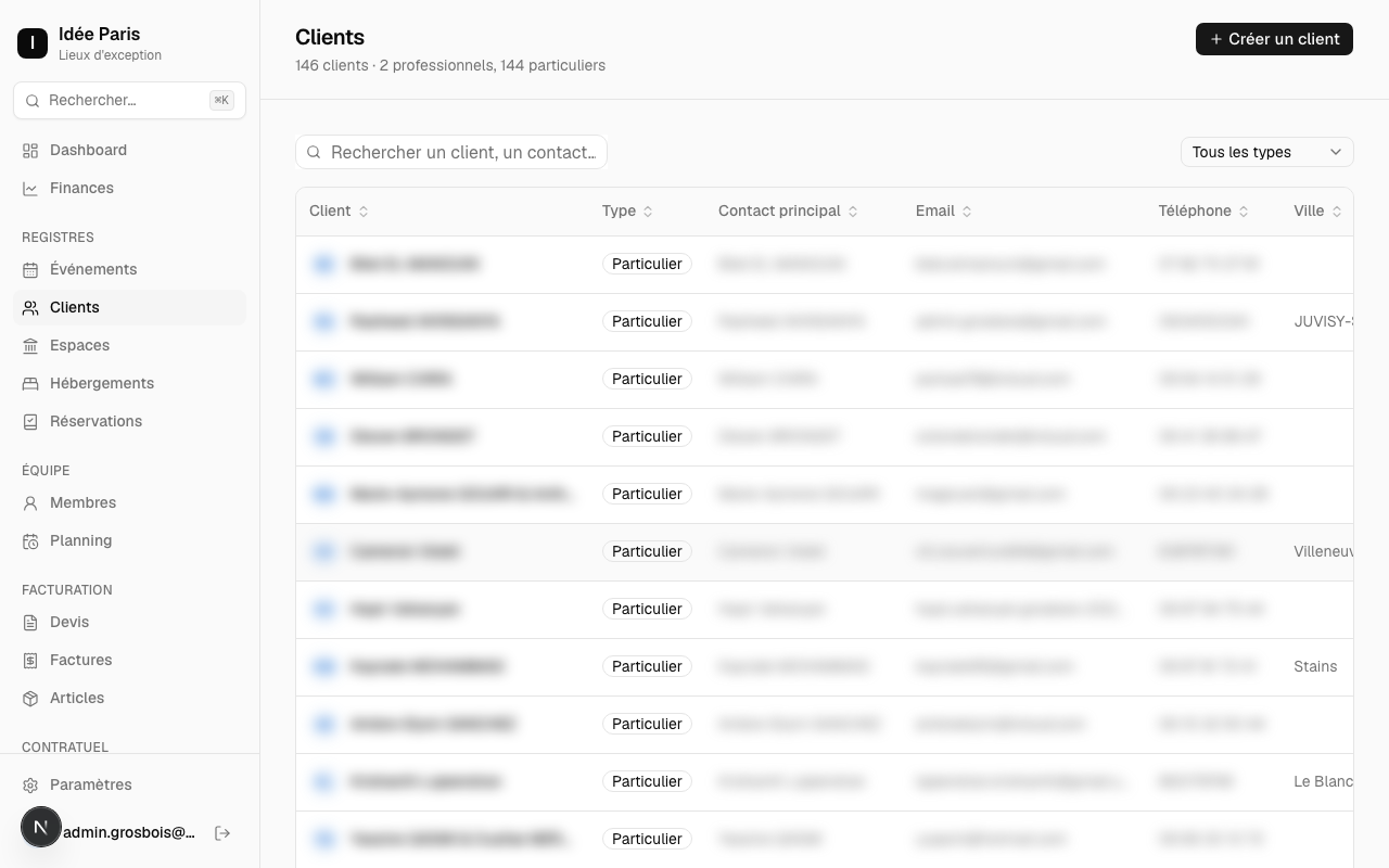 Clients list