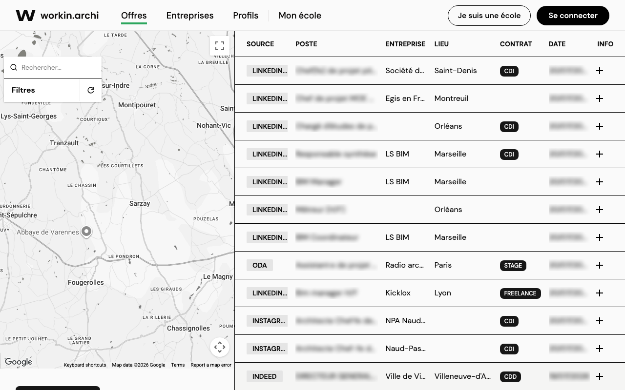 Job listings